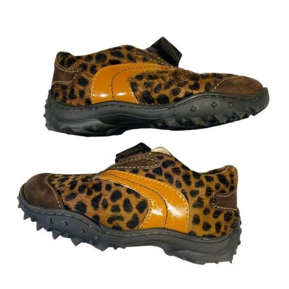 Primigi Leopard Print Calf Hair Loafer Shoes